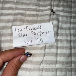 James Avery Silver Ring with Blue Sapphire